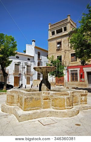 Ubeda, Spain - July 28, 2008 - Fountain In The Plaza San Pedro, Ubeda, Andalucia, Spain - July 28, 2