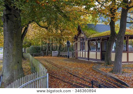 Stein Am Rhein, Switzerland - October 2019: Railway Station Serving As Terminal Station For Steiner