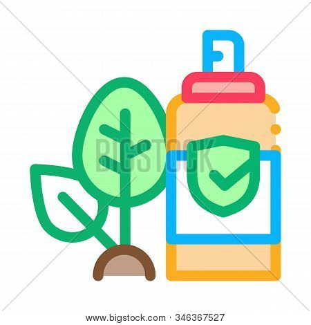 Spray Plant Leaf Icon Vector. Outline Spray Plant Leaf Sign. Isolated Contour Symbol Illustration