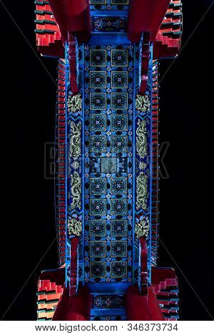 Bangkok, Thailand - 13 Dec 2019 : Detail Of The Royal Jubilee Gate (odeon Circle) Of Landmark In Chi
