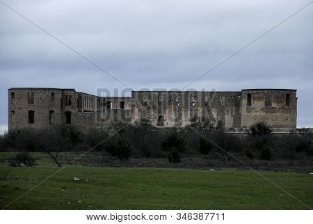 The Ruins Of Borgholm Castle Lie On The Edge Of Solliden