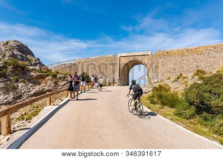 Mallorca Spain - May 7, 2019: Nudo De Sa Corbata Road Among The Mountains Of Serra De Tramuntana. Ma