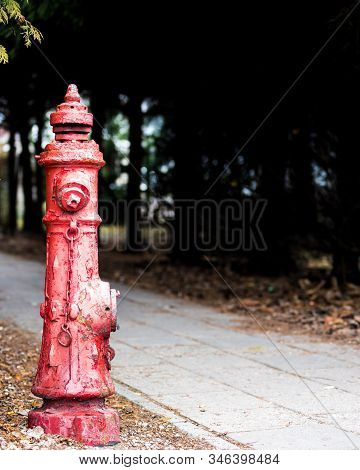 Red Fireplug On The Street - Fire Brigade, Fire Prevention