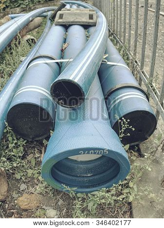 Prepared Dedicated Plastic Blue Pipe With Rubbery Sealing Inside For Town Potable Water System