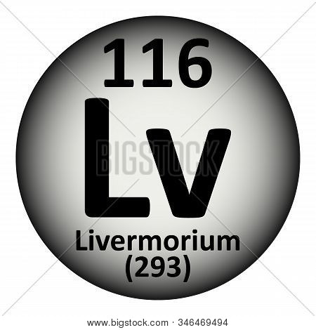 Periodic Table Element Livermorium Icon. Vector Illustration.