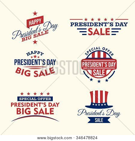 Happy Presidents Day. Vector Typography, Text Or Logo Design. Usable For Sale Banners, Greeting Card