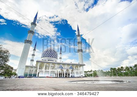 The Famous Blue Mosque Named Masjid Sultan Salahuddin Abdul Aziz Shah In Shah Alam Selangor, Kuala L