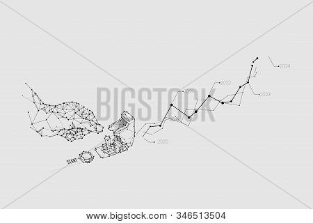 The Particles, Geometric Art, Line And Dot Of Missile Switch.
Abstract Vector Illustration. Graphic 