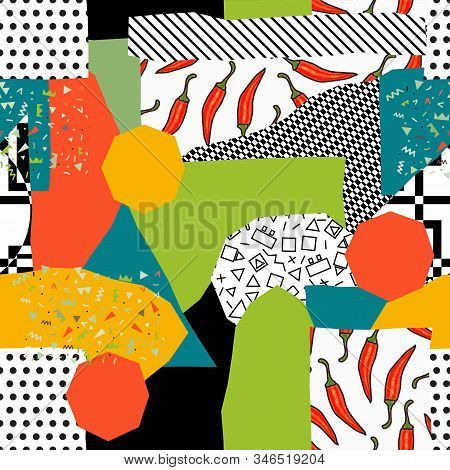 Avant-garde Modern Cover Design. . Seamless In The Style Of The Avant-garde Bright Vibrant Colors -v