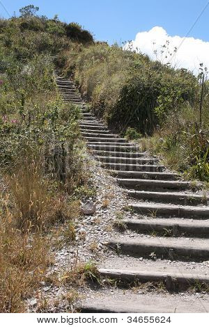 Looking ahead up the mountain