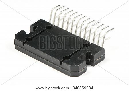 New Microchip Low Frequency Amplifier Ulf Isolated On A White Background. High Resolution Photo. Ful
