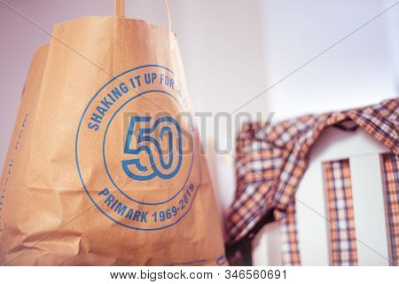 Stirling/scotland - 7 July 2019: Primark Paper Bag