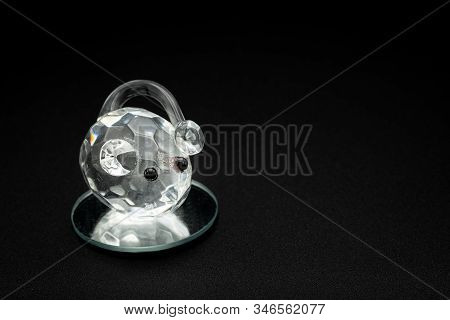 Closeup Of A Figurine Of A Mouse Made Of Glass