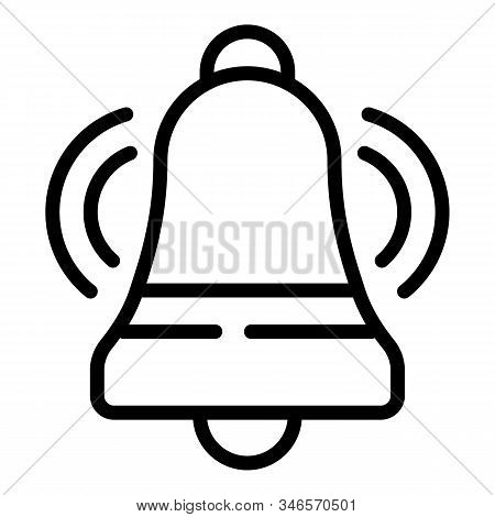 Ringer Bell Icon. Outline Ringer Bell Vector Icon For Web Design Isolated On White Background