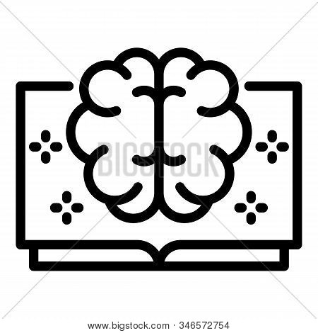 Ai Open Smart Book Icon. Outline Ai Open Smart Book Vector Icon For Web Design Isolated On White Bac