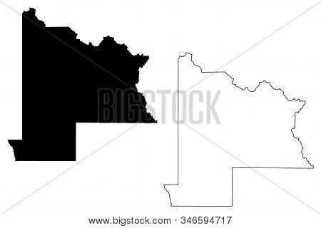 Gunnison County, Colorado (u.s. County, United States Of America,usa, U.s., Us) Map Vector Illustrat