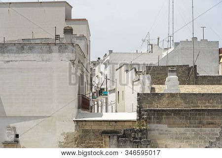 White Buildings Of Ginosa Di Puglia, Taranto, Apulia, Southern Italy, Historic Town