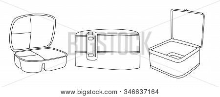 Set Of Lunch Box Icons From Education Outline Collection. Thin Line Lunch Box Icon Vector Isolated O