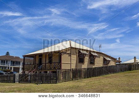 Yamba, Australia - December 17, 2019: View Of The Boatmans Cottage, Built In Circa 1905 On Pilot Hil