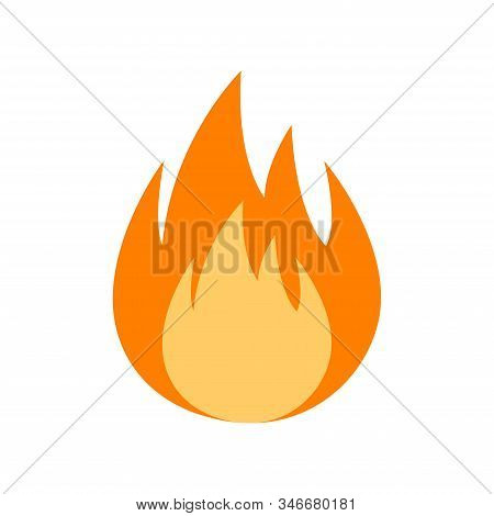 Fire Flame Logo Vector Illustration Design Template. Vector Fire Flames Sign Illustration Isolated. 