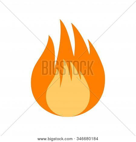 Fire Flame Logo Vector Illustration Design Template. Vector Fire Flames Sign Illustration Isolated. 