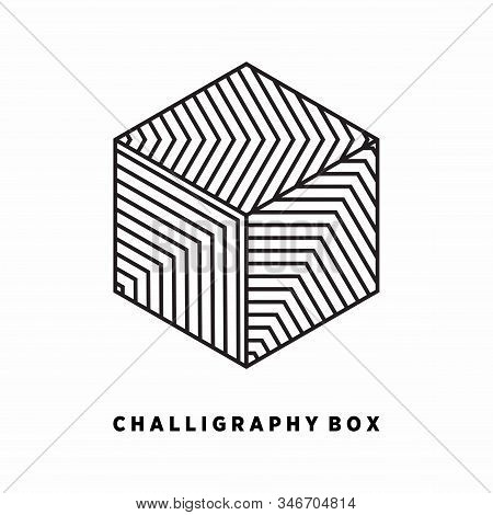 Design Or Vector That Have A Box Shape With Lines Inside And Can Also Be Used As Logo Or Symbol