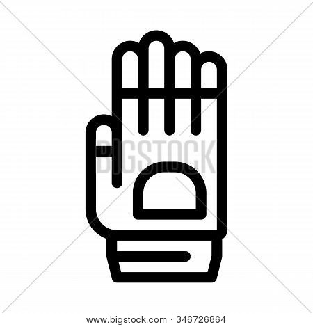 Protective Glove Icon Vector. Outline Protective Glove Sign. Isolated Contour Symbol Illustration