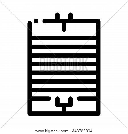 Rugby Playing Field Icon Vector. Outline Rugby Playing Field Sign. Isolated Contour Symbol Illustrat