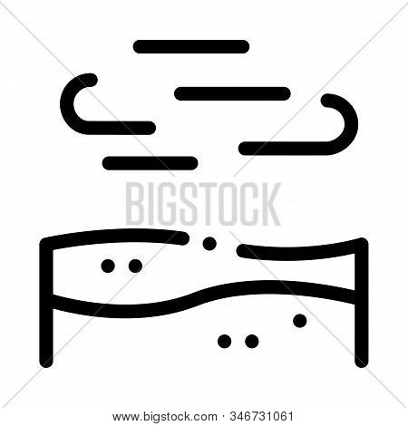 Desert Wind Icon Vector. Outline Desert Wind Sign. Isolated Contour Symbol Illustration