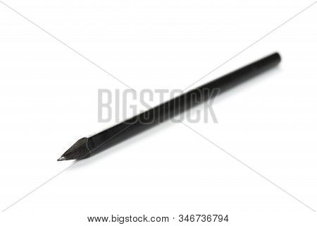 New Black Graphite Pencil Triangular Shape Isolated
On White Background