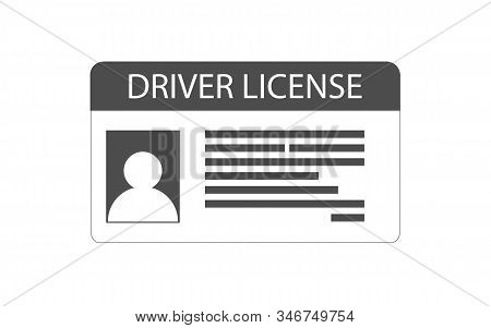 Driving Photo Id. Icon Flat Driver S License. Driving License. Vector Illustration.