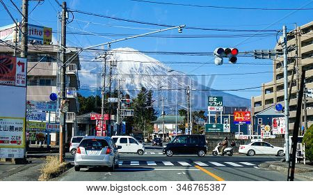 Gotemba Township With Mt. Fuji Background