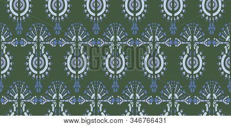 Geometric Mosaic On The Tile. Ethnic Wave Pattern. Seamless Ehnic Carpet African Pattern.
