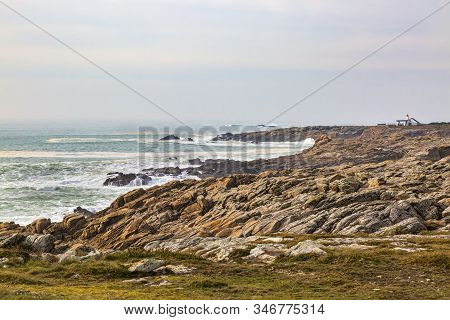Beautiful Landscape On The Brittany Coastline In North Of France.