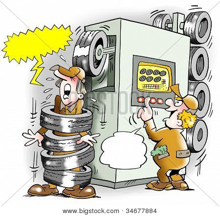Tires Machine Goes Amok