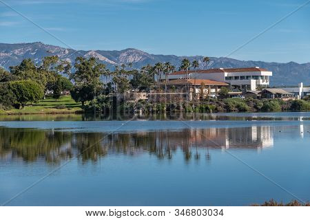 Goleta, Ca, Usa - January 2, 2020: Ucsb, University California Santa Barbara. Marine Biotech Lab, Te