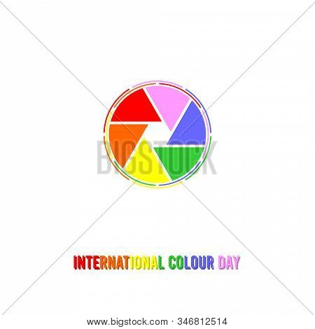 International Color Day With Colorful Shutter Vector Design For Logo Template