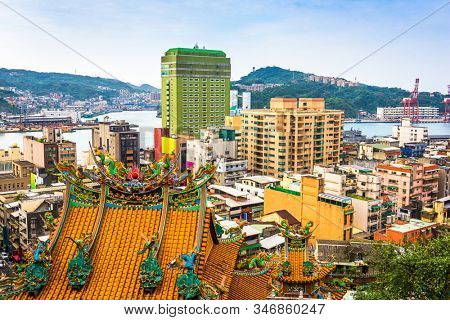 Keelung, Taiwan downtown cityscape in the afternoon.