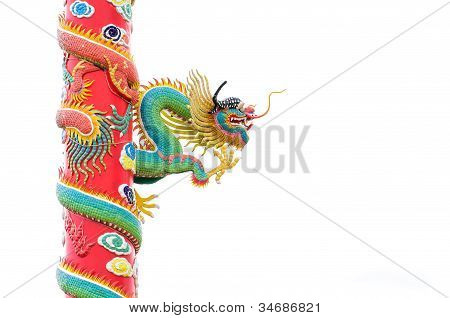 Kinesisk stil Dragon staty