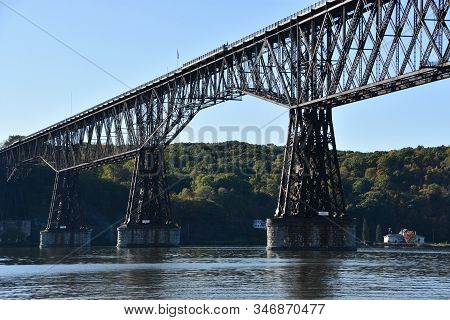 Walkway Over The Hudson, Also Known As The Poughkeepsie 
Railroad Bridge, In Poughkeepsie, New York