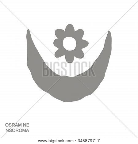 Vector Monochrome Icon With Adinkra Symbol Osram Ne Nsoroma
