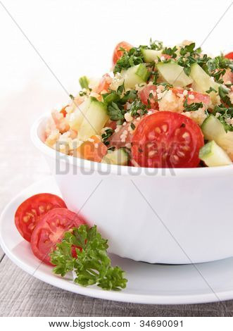 insalata di cous cous con verdure