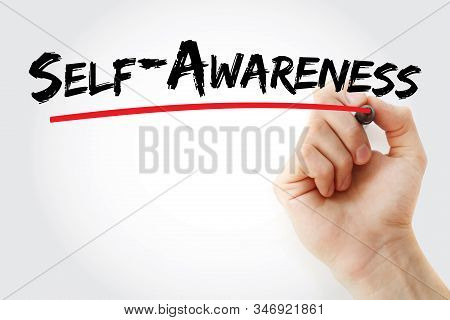 Self - Awareness - Text With Marker, Concept Background