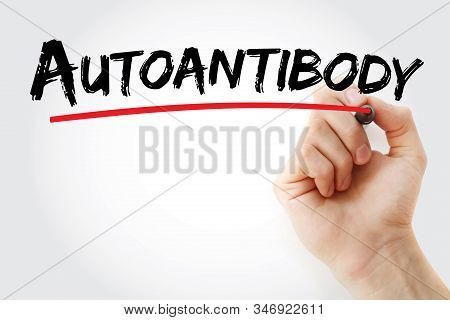 Autoantibody - Text With Marker, Concept Background