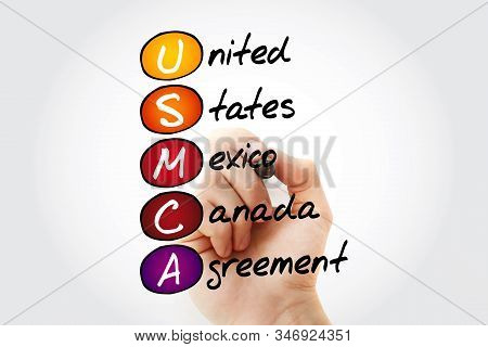 Usmca - United States Mexico Canada Agreement Acronym, Concept Background
