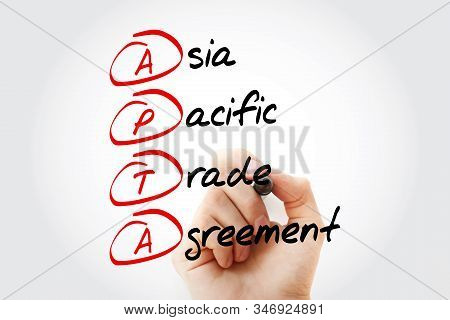 Apta - Asia Pacific Trade Agreement Acronym, Business Concept Background