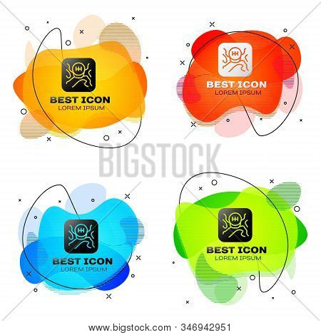 Black Gear Shifter Icon Isolated On White Background. Transmission Icon. Set Abstract Banner With Li