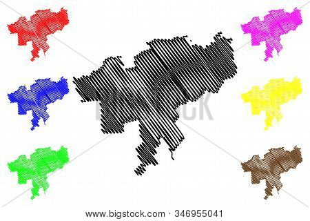 Causeni District (republic Of Moldova, Administrative Divisions Of Moldova) Map Vector Illustration,
