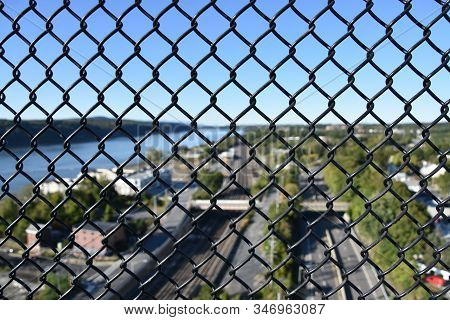 View Of The Hudson River From Walkway Over The Hudson, In Poughkeepsie, New York