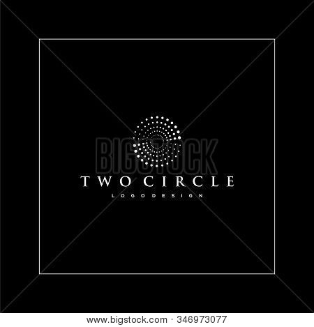 Modern Logo Design Of Circle And Connection With Black Background Eps10 - Vector.